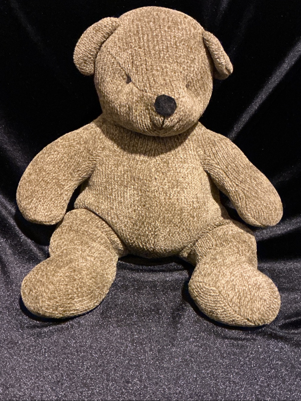 Pottery Barn Olive Brown Knit Plush Accent